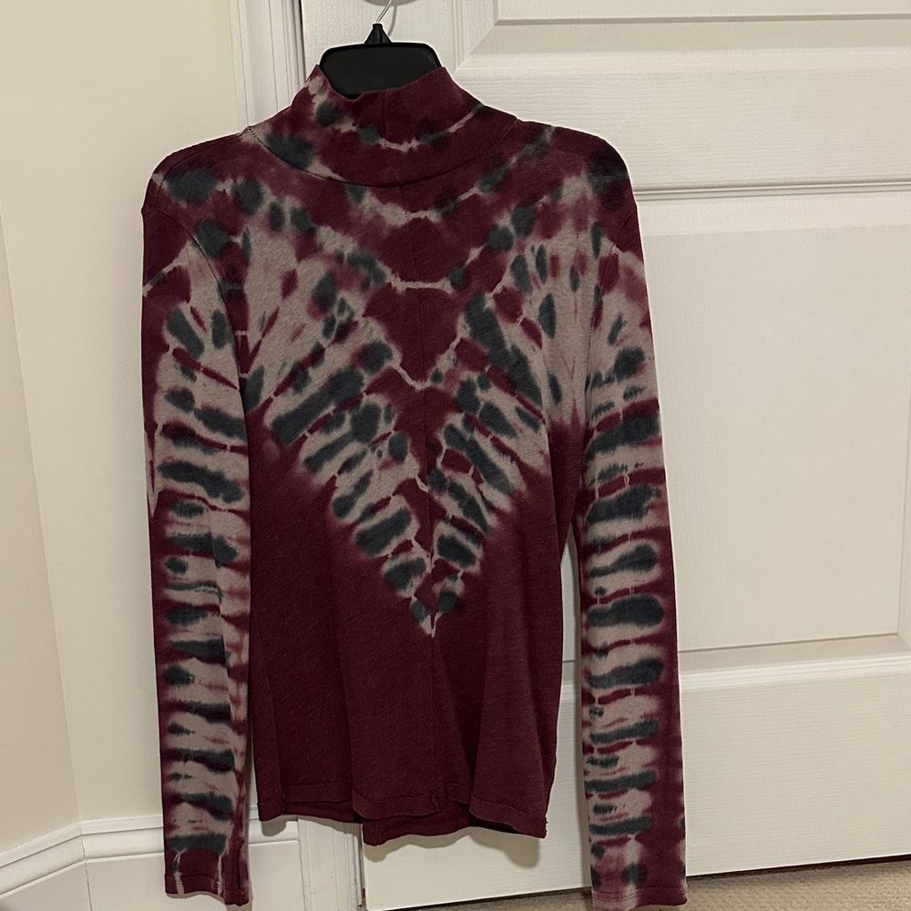 Free people Tie-Dye Turtleneck Top